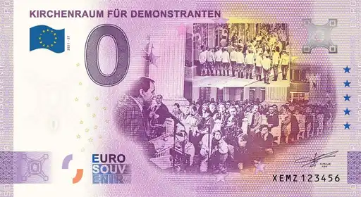 Banconota da 0€ KIRCHENRAUM FÜR DEMONSTRANTEN