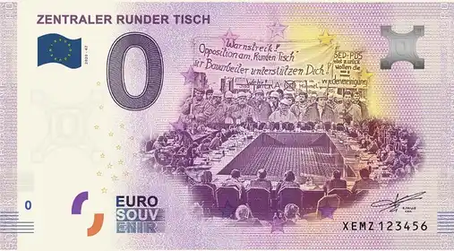 0€ banknote ZENTRALER RUNDER TISCH