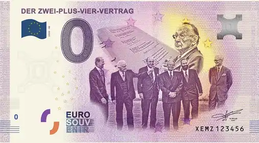 0€-Schein DER ZWEI-PLUS-VIER-VERTRAG