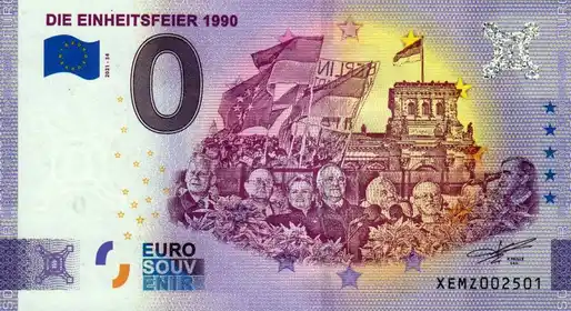 Banconota da 0€ DIE EINHEITSFEIER 1990