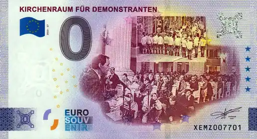Banconota da 0€ KIRCHENRAUM FÜR DEMONSTRANTEN