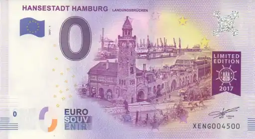 0€ banknote HANSESTADT HAMBURG - LANDUNGBRÜCKEN LIMITED EDITION 2017