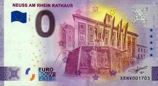 0€ banknote NEUSS AM RHEIN RATHAUS