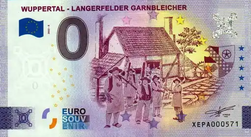 Banconota da 0€ WUPPERTAL - LANGERFELDER GARNBLEICHER