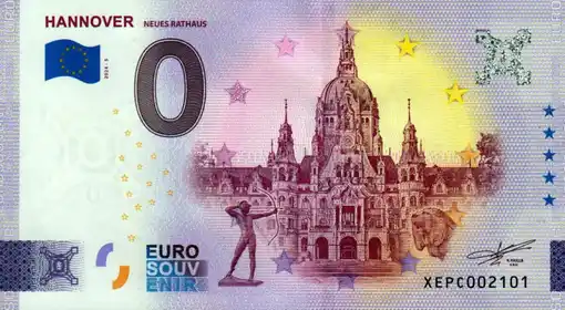 Billete de 0€ HANNOVERNEUES RATHAUS