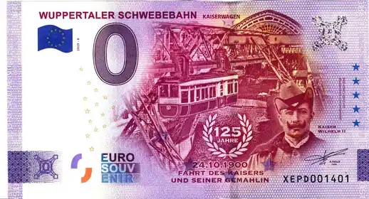 0€-Schein WUPPERTALER SCHWEBEBAHN
