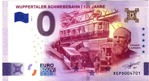 Billet 0€ WUPPERTALER SCHWEBEBAHN / 125 JAHRE