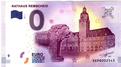 Banconota da 0€ RATHAUS REMSCHEID