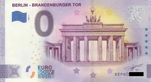 Banconota da 0€ BERLIN - BRANDENBURGER TOR