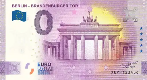 Banconota da 0€ BERLIN - BRANDENBURGER TOR