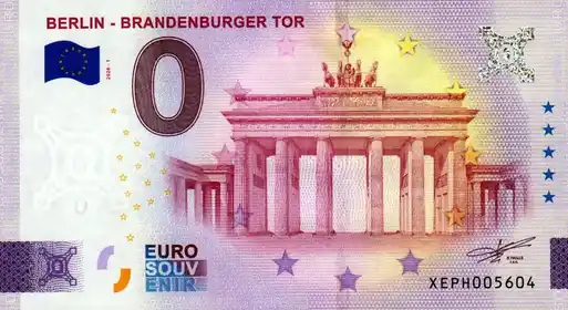 0€ banknote BERLIN - BRANDENBURGER TOR