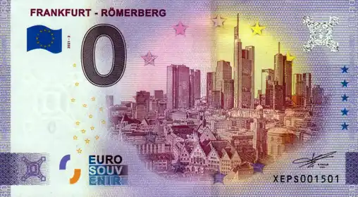 Banconota da 0€ FRANKFURT - RÖMERBERG
