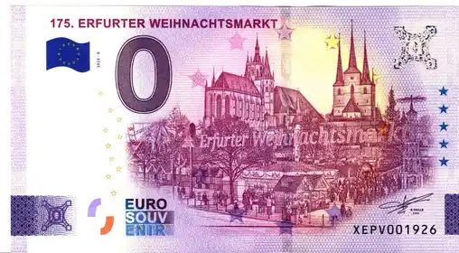 Banconota da 0€ 175. ERFURTER WEIHNACHTSMARKT
