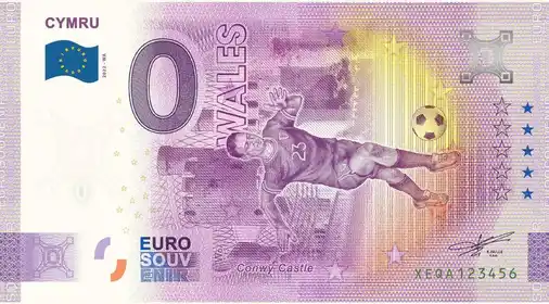 0€ banknote CYMRU