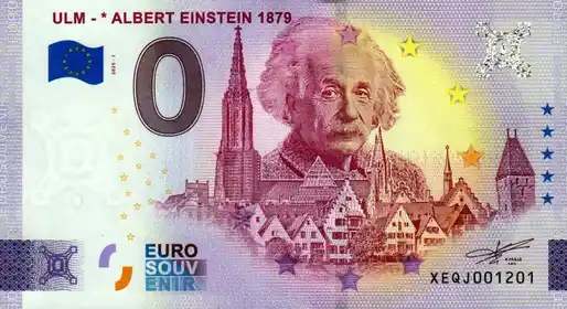 Banconota da 0€ ULM - * ALBERT EINSTEIN 1879