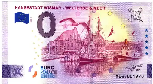 Banconota da 0€ HANSESTADT WISMAR - WELTERBE & MEER
