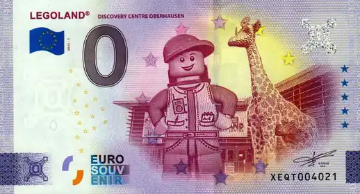 Banconota da 0€ LEGOLANDDISCOVERY CENTRE OBERHAUSEN