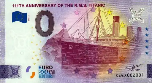 0€-Schein 111th ANNIVERSARY OF THE R.M.S. TITANIC