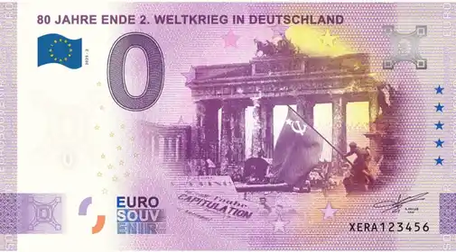 0€-Schein 80 JAHRE ENDE 2. WELTKRIEG IN DEUTSCHLAND