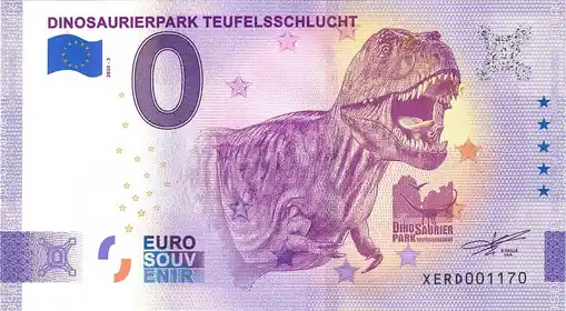 0€ banknote DINOSAURIERPARK TEUFELSSCHLUCHT