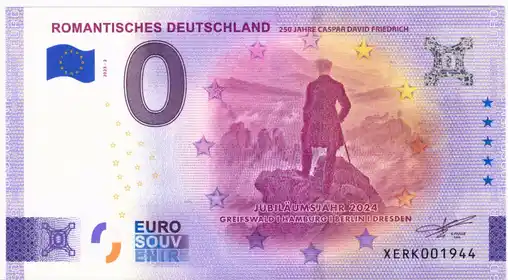 Banconota da 0€ ROMANTISCHES DEUTSCHLAND250 JAHRE CASPAR DAVID FRIEDRICH