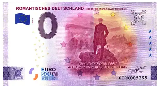 Banconota da 0€ ROMANTISCHES DEUTSCHLAND250 JAHRE CASPAR DAVID FRIEDRICH