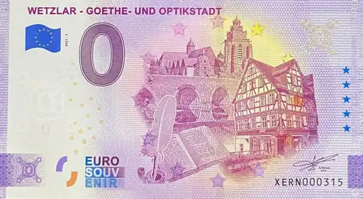 Banconota da 0€ WETZLAR - GOETHE- UND OPTIKSTADT