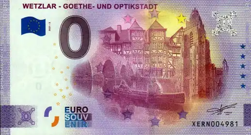 Banconota da 0€ WETZLAR - GOETHE- UND OPTIKSTADT
