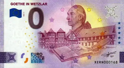 Banconota da 0€ GOETHE IN WETZLAR