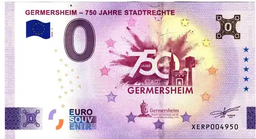 0€ banknote GERMERSHEIM - 750 JAHRE STADTRECHTE