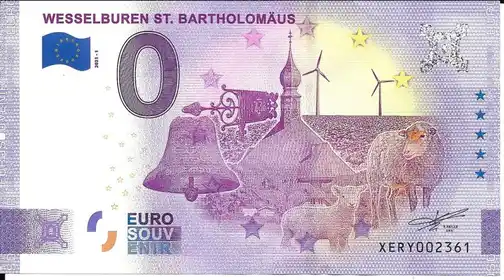 Banconota da 0€ WESSELBUREN ST. BARTHOLOMÄUS