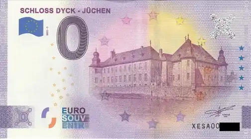 0€ banknote SCHLOSS DYCK - JÜCHEN