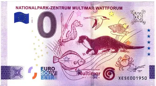 Banconota da 0€ NATIONALPARK-ZENTRUM MULTIMAR WATTFORUM