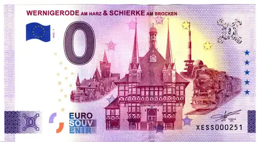 0€ banknote WERNIGERODE AM HARZ & SCHIERKE AM BROCKEN