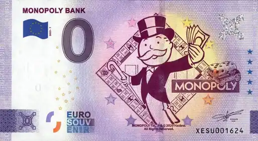 0€-Schein MONOPOLY BANK