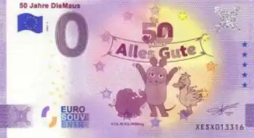 0€ banknote 50 Jahre DieMaus