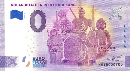 0€ banknote ROLANDSTATUEN IN DEUTSCHLAND