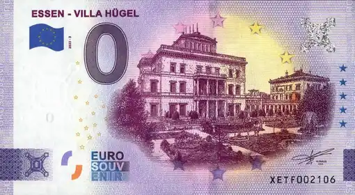 Banconota da 0€ ESSEN - VILLA HÜGEL