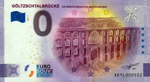 Billet 0€ GÖLTZSCHTALBRÜCKEDIE GRÖßTE ZIEGELSTEIN-BRÜCKE DER WELT