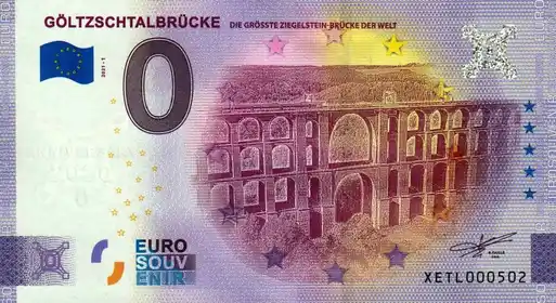 Billet 0€ GÖLTZSCHTALBRÜCKEDIE ERSTE STATISCH BERECHNETE BRÜCKE DER WELT