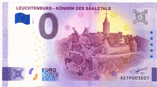 0€-Schein LEUCHTENBURG - KÖNIGIN DES SAALETALS