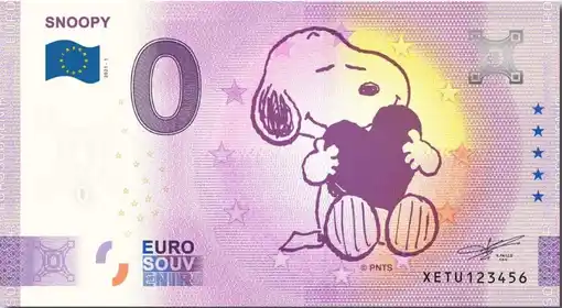 0€ banknote SNOOPY