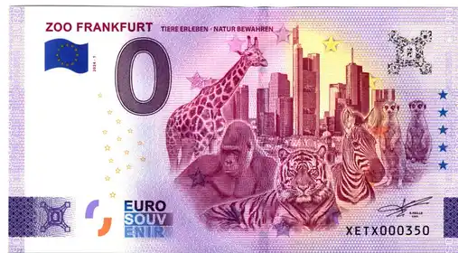 0€ banknote ZOO FRANKFURTTIERE ERLEBEN - NATUR BEWAHREN
