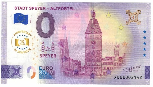 Billete de 0€ STADT SPEYER – ALTPÖRTEL