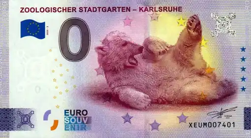 0€ banknote ZOOLOGISCHER STADTGARTEN - KARLSRUHE