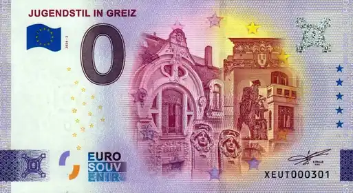 0€ banknote JUGENDSTIL IN GREIZ