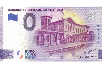 0€ banknote BAHNHOF FORST (LAUSITZ) 1872 - 2022