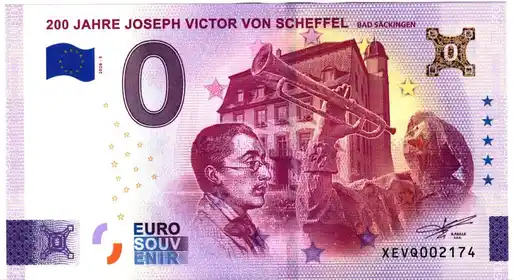 Banconota da 0€ 200 JAHRE JOSEPH VICTOR VON SCHEFFEL