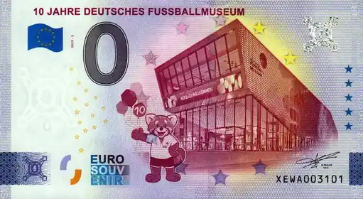 0€-Schein 10 JAHRE DEUTSCHES FUSSBALLMUSEUM