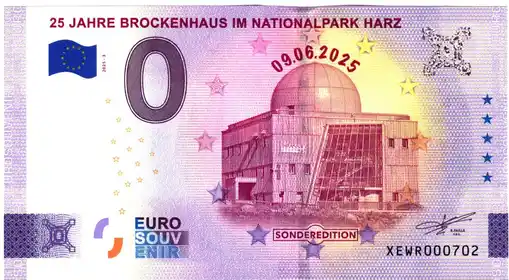 Billete de 0€ 25 JAHRE BROCKENGARTEN IM NATIONALPARK HARZ